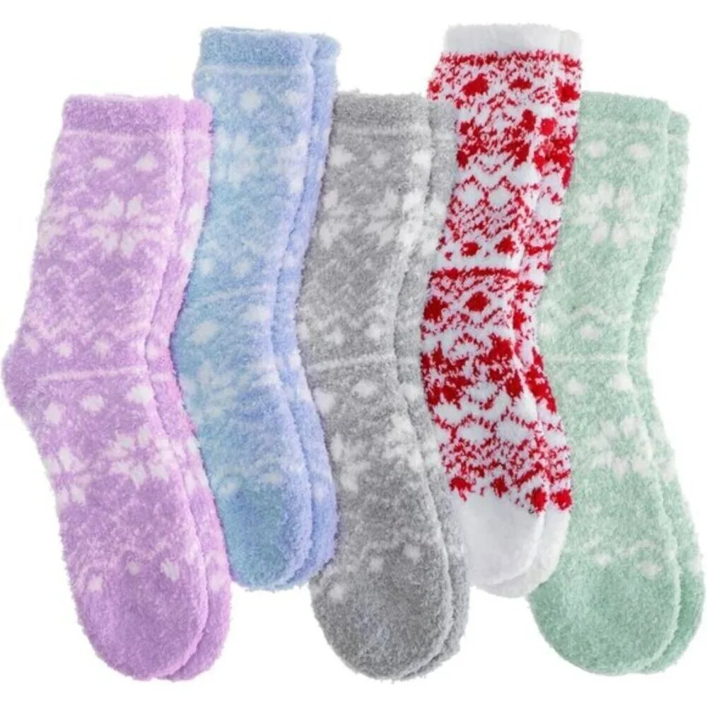 Fuzzy Slipper Socks Thick Warm Fluffy Sleep Home Socks Men Women 2 Sizes